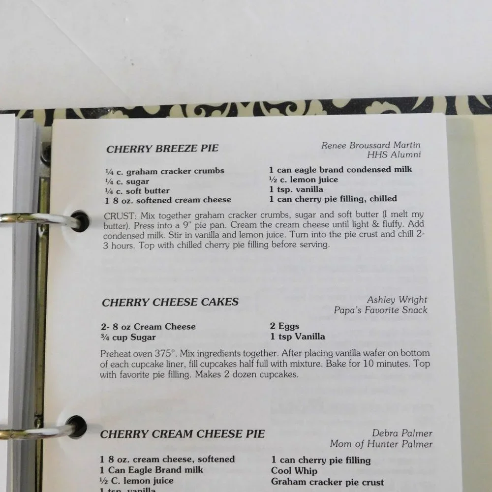 Cooking with the Class of 2012 Cookbook Huntington Texas High School Binder